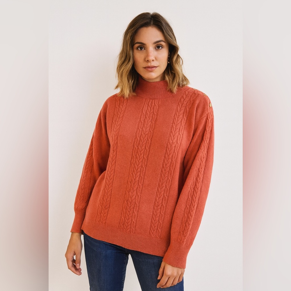 United‎ Colors of Benetton Vintage Orange Wool/ Angora Sweater Sz. 50 (US L)